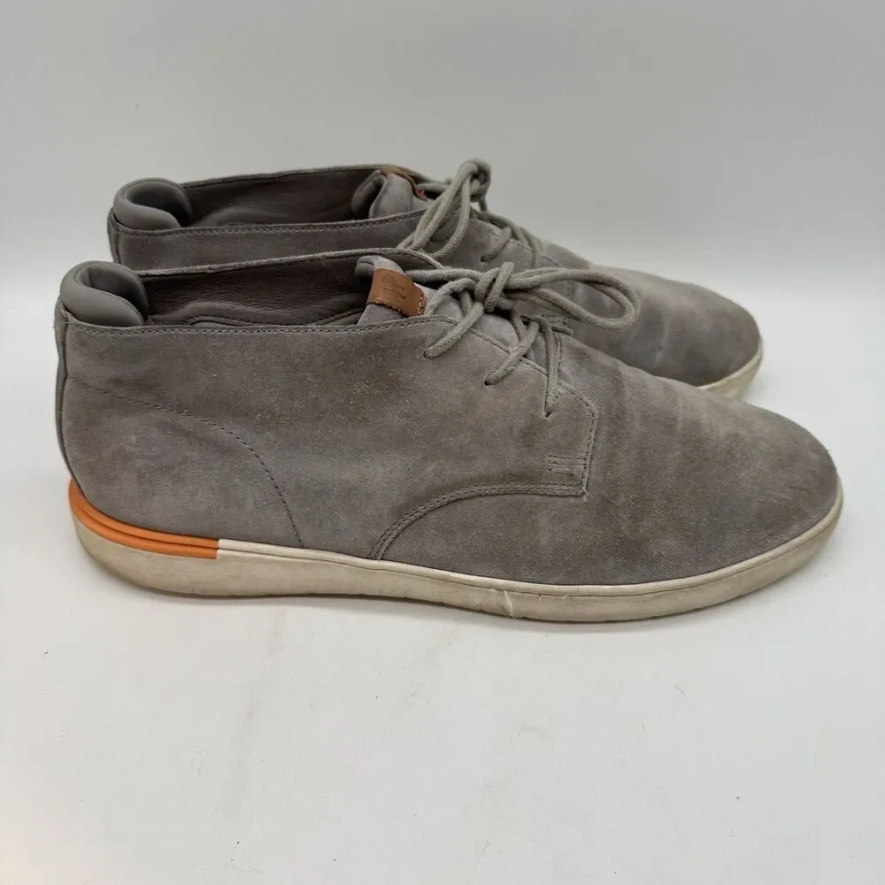 Hush Puppies Dash Mid Top Sneakers Men's 12W Gray Suede Leather Chukka Boots